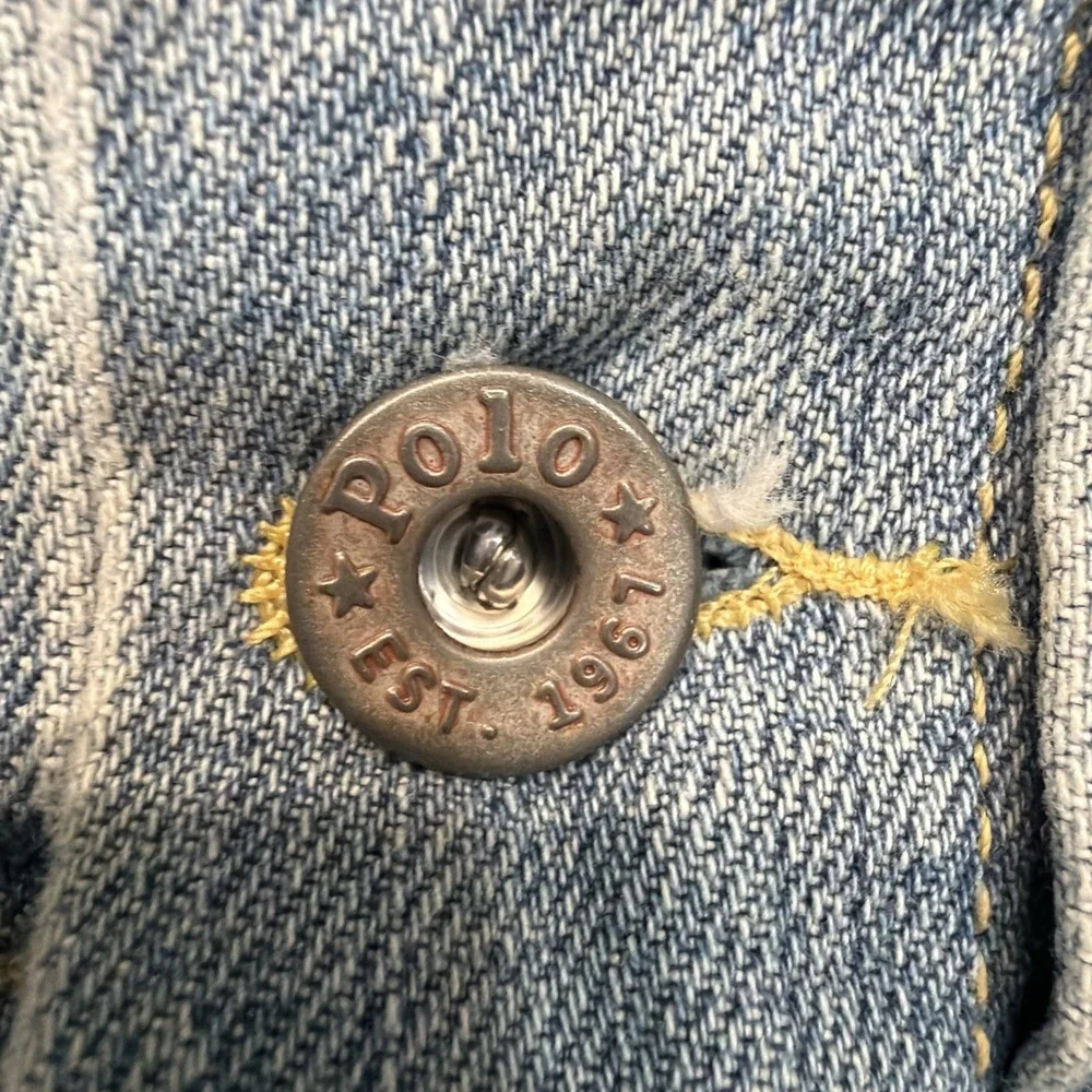 Ralph Lauren Polo Jeans Jacket Women's Medium (12/14) Light Denim Casual Classic - Picture 5 of 14